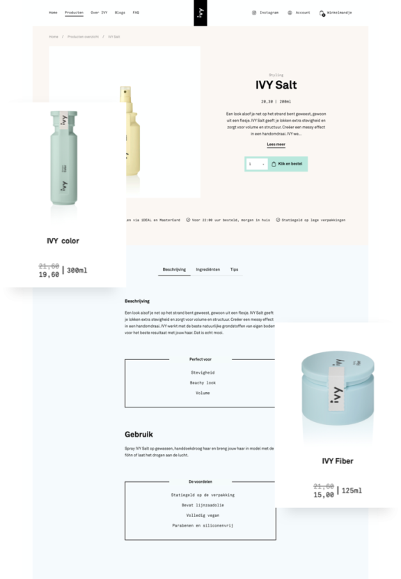 Productpage and products Productpage and products